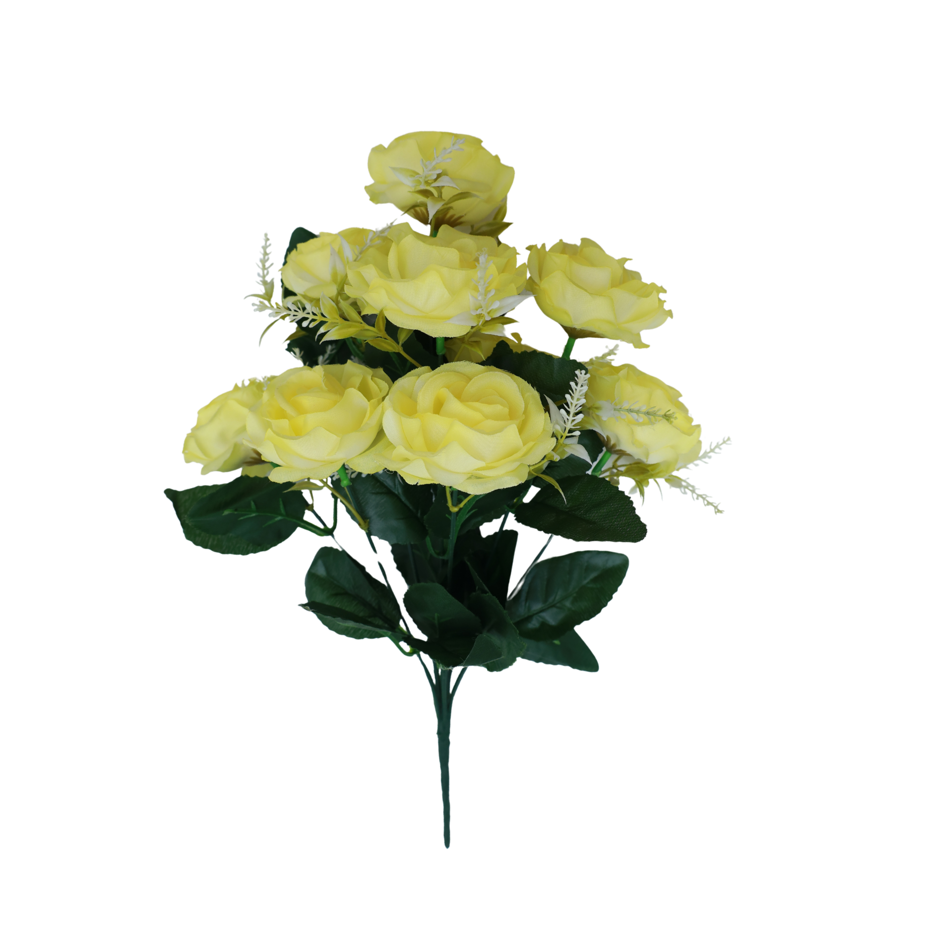 Artificial Rose Bunches | Realistic Faux Silk Rose Flowers with Green Leaves | Decorative Flower Bunch for Home, Office, Wedding & Vase Décor — view 3